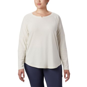 Dámské Mikiny Columbia Fall Pine Washed Crew Plus Size Krém EKQIBP653